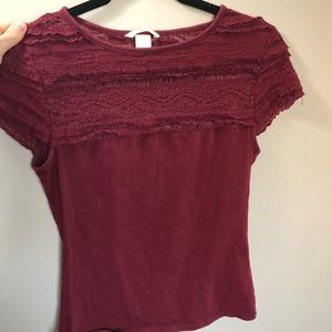 H&M Lace top t shirt